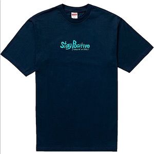 Stay Positive Tee Navy
